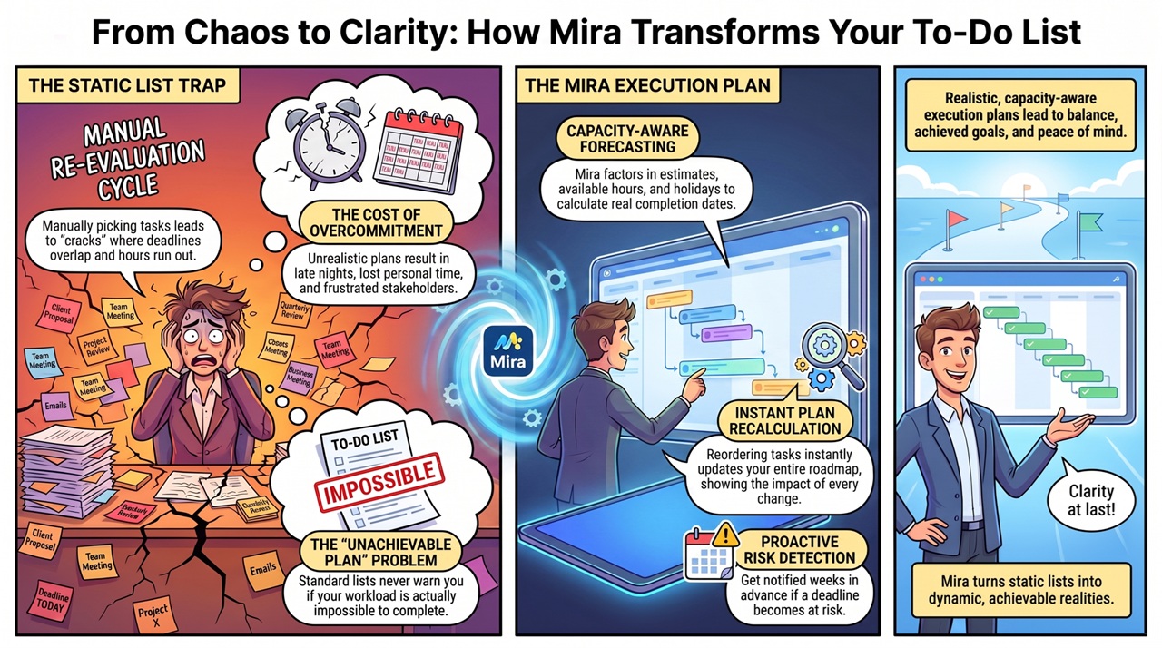 How Mira Transforms Your Task Management Infographic